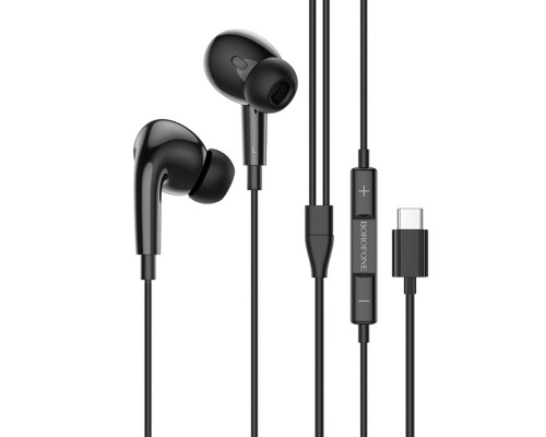 Навушники BOROFONE BM80 Pro Elegant Type-C wire-controlled digital earphones with microphone Black