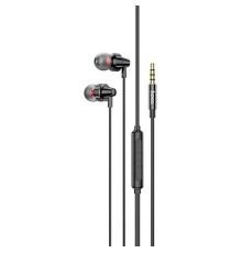 Навушники HOCO M90 Delight wire-controlled earphones with microphone Black Shadow