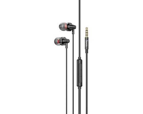 Навушники HOCO M90 Delight wire-controlled earphones with microphone Black Shadow