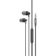 Навушники HOCO M90 Delight wire-controlled earphones with microphone Black Shadow