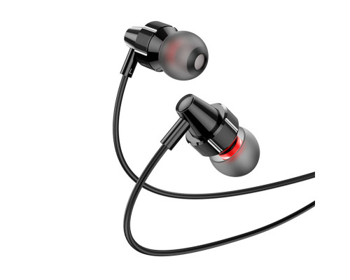 Навушники HOCO M90 Delight wire-controlled earphones with microphone Black Shadow