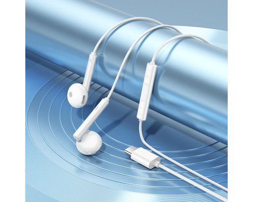 Навушники BOROFONE BM82 Art music digital earphones with mic Type-C White