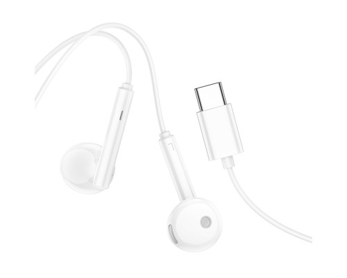 Навушники BOROFONE BM82 Art music digital earphones with mic Type-C White