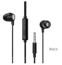 Навушники BOROFONE BM28 Tender sound universal earphones with mic Black