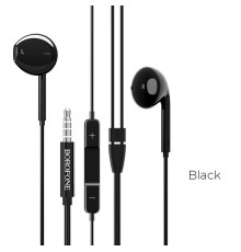 Навушники BOROFONE BM30 Original series wire control earphones with mic Black