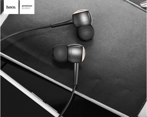 Навушники HOCO M19 Drumbeat universal earphone with mic Black