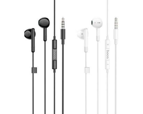 Навушники HOCO M93 wire control earphones with microphone White