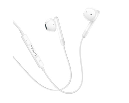 Навушники HOCO M93 wire control earphones with microphone White