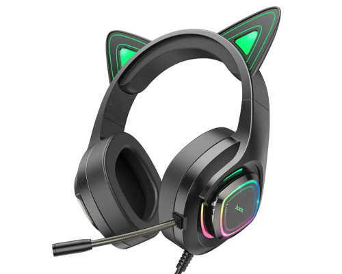 Навушники HOCO W107 Cute cat luminous cat ear gaming headphones Elf Cat