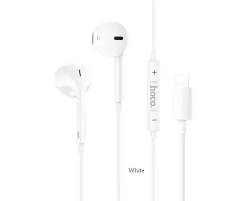 Навушники дротові HOCO M111 Primero digital headset Lightning Білі mag-6942007606646151399