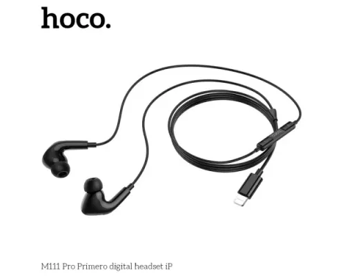 Навушники дротові HOCO M111 Pro Primero digital headset Lightning Black mag-6942007606653151400