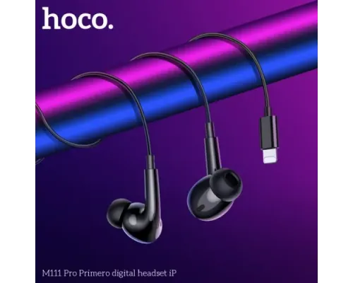 Навушники дротові HOCO M111 Pro Primero digital headset Lightning Black mag-6942007606653151400
