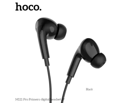Навушники дротові HOCO M111 Pro Primero digital headset Lightning Black mag-6942007606653151400