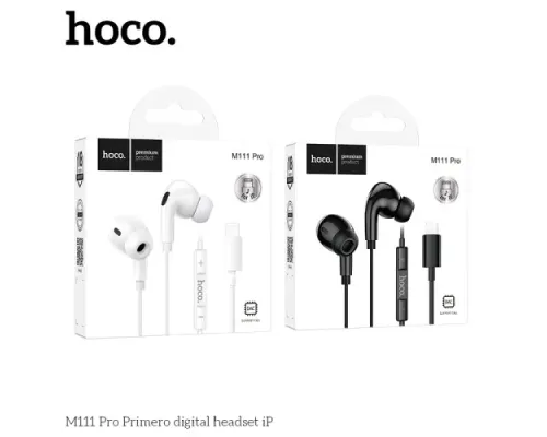 Навушники дротові HOCO M111 Pro Primero digital headset Lightning Black mag-6942007606653151400