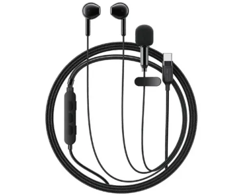 Навушники ACEFAST L12 Type-C semi-in-ear karaoke wired earphones Black mag-6974316286189153815