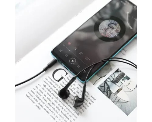 Навушники дротові HOCO M73 Joan universal earphones with mic Black mag-6931474719430145934