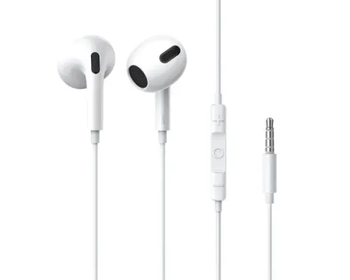 Навушники Baseus Encok 3.5mm lateral in-ear Wired Earphone H17 White NGCR020002 mag-6932172607791145676