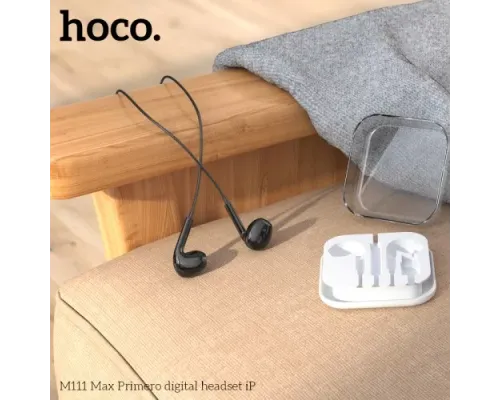 Навушники дротові HOCO M111 Max Primero digital headset Lightning Чорні mag-6942007606677151402