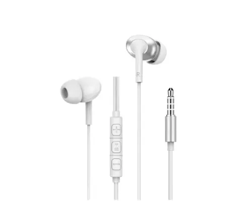 Навушники WiWU 3.5mm Stereo Wired Earbuds EB317 White mag-6977703656657153618