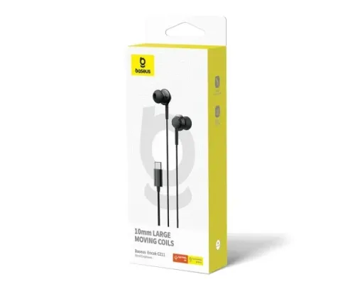 Навушники Baseus Encok CZ11 Type-C Wired Earphones Black A00164300113-Z1 mag-6932172645670145707