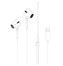 Навушники дротові HOCO M111 Max Primero digital headset Lightning Білі mag-6942007606684151403