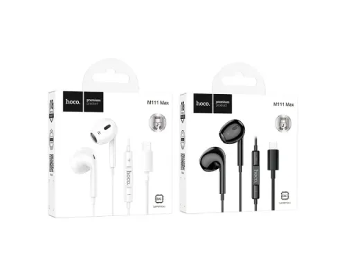 Навушники дротові HOCO M111 Max Primero digital headset Lightning Білі mag-6942007606684151403