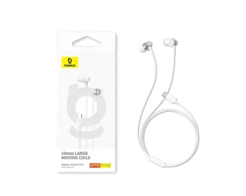 Навушники Baseus Encok CZ11 Type-C Wired Earphones White A00164300213-Z1 mag-6932172645687145708