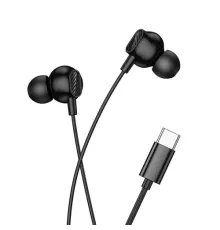 Навушники дротові HOCO M117 Victory universal digital earphones with mic. Type-C Black mag-6942007673235153128