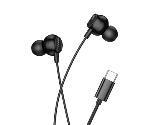 Навушники дротові HOCO M117 Victory universal digital earphones with mic. Type-C Black mag-6942007673235153128