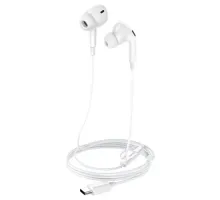 Навушники дротові HOCO M101 Pro Crystal sound Type-C wire-controlled with mic. White mag-6931474782403152308