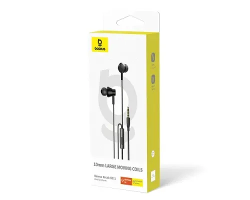 Навушники Baseus Encok HZ11 3,5mm Wired Earphones Black A00164200113-Z1 mag-6932172645694145709