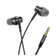Навушники BOROFONE BM87 Element metal universal earphones with microphone чорні mag-6941991106323152222