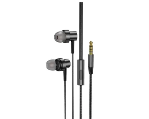 Навушники BOROFONE BM87 Element metal universal earphones with microphone чорні mag-6941991106323152222
