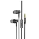 Навушники BOROFONE BM87 Element metal universal earphones with microphone чорні mag-6941991106323152222