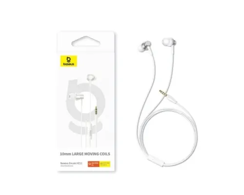 Навушники Baseus Encok HZ11 3,5mm Wired Earphones White A00164200213-Z1 mag-6932172645700144904