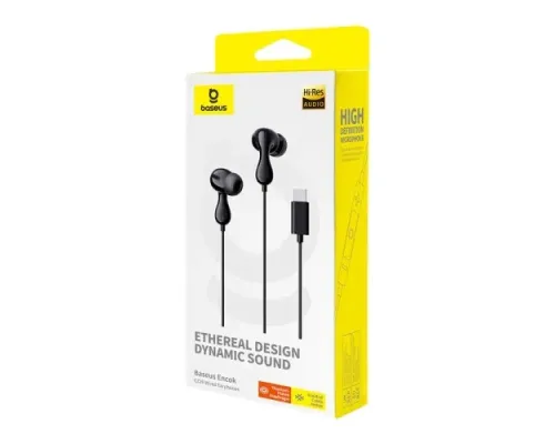 Навушники Baseus Encok CZ20 Type-C Wired Earphones Black A00171400113-00 mag-6932172657864145719
