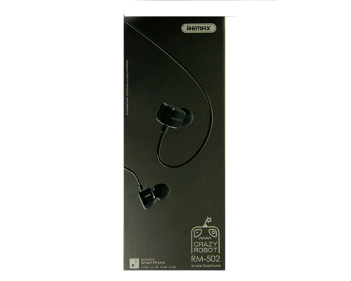 Навушники Remax RM-502 black PLS-00-00016290