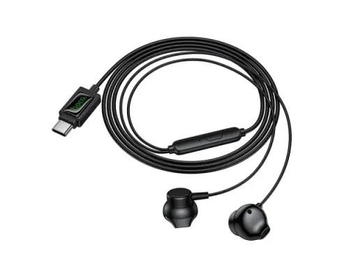 Навушники дротові HOCO M118 Type-C Column universal digital earphones with microphone Black mag-6942007675697153939
