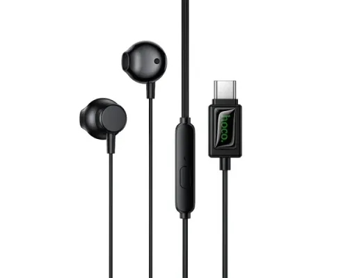 Навушники дротові HOCO M118 Type-C Column universal digital earphones with microphone Black mag-6942007675697153939