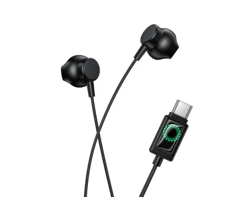 Навушники дротові HOCO M118 Type-C Column universal digital earphones with microphone Black mag-6942007675697153939