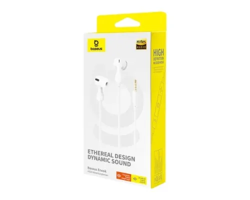 Навушники Baseus Encok HZ20 3,5mm Wired Earphones White A00171500213-00 mag-6932172657895145720