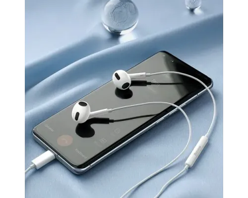 Навушники Baseus Encok Type-C lateral in-ear Wired Earphone C17 White NGCR010002 mag-6932172604264151182