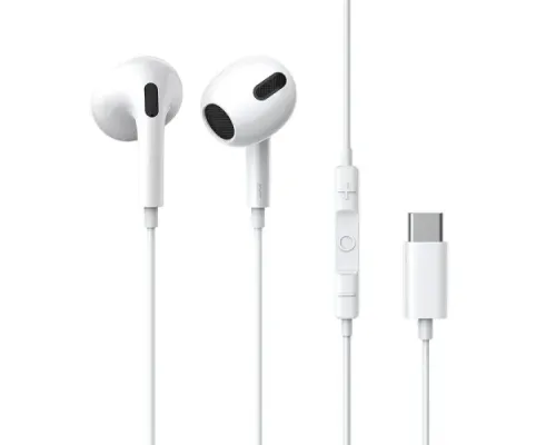 Навушники Baseus Encok Type-C lateral in-ear Wired Earphone C17 White NGCR010002 mag-6932172604264151182