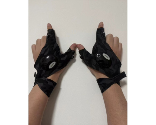 Рукавички з ліхтариком 2 pcs/box Колір Чорний 2020000480877 ma37890_3664994