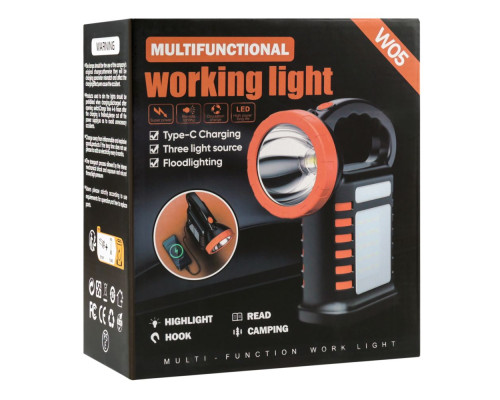 Пошуковий Ліхтар W05 4000mah + Sunny Panel Колір Чорний 2020000464204 ma37887_3869176