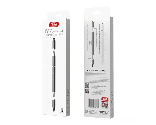 Стілус XO ST-07 3 in 1 Touch-Sensitive Capacitor Pen Колір Білий 6920680848638 ma32341_3869210