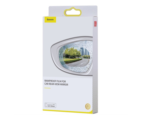 Плівка для скла Baseus 0.15mm Rainproof Film for Car Rear-View Mirror (Oval 2 pcs/pack 135*95mm) (SGFY-C02)