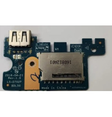 Плата USB та Card Reader для ноутбука HP 250 G5 LS-D702P BDL50 43505R32L01 