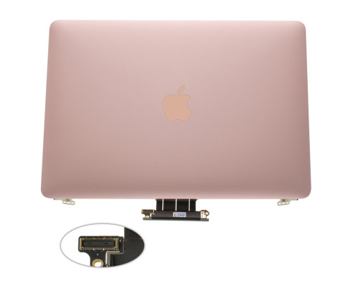 Кришка + Матриця в зборі для ноутбука Apple A1534 (2015), Rose Gold, 100% оригінал (AASP)