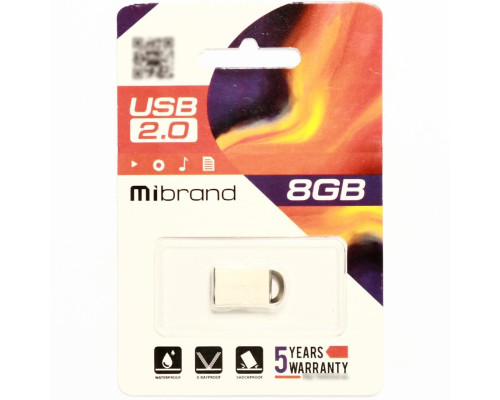 Flash Mibrand USB 2.0 Lynx 8Gb Silver (MI2.0/LY8M2S)